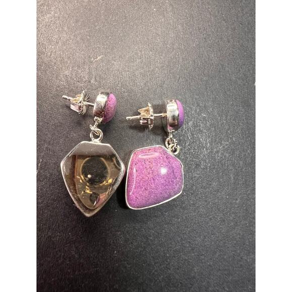 NEW Jay King stichtite sterling silver earrings - Picture 3 of 12